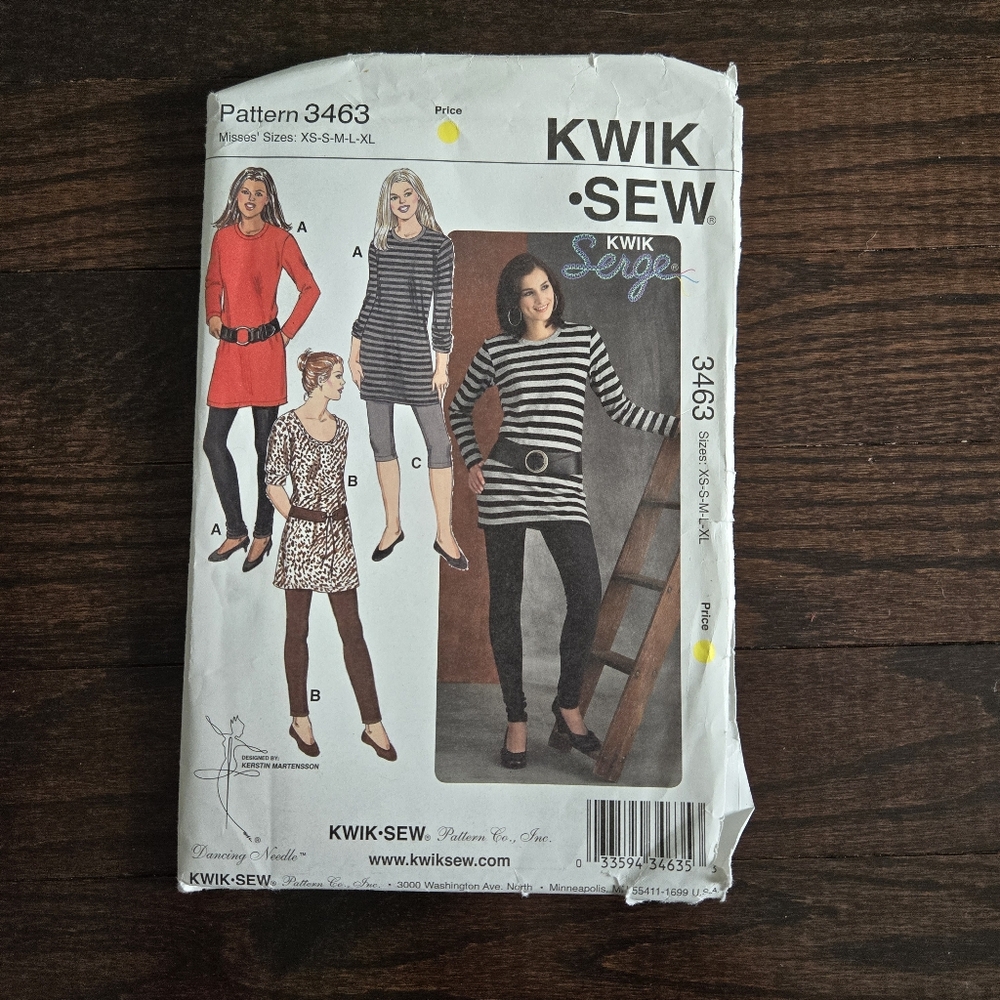 Women's Kwik Sew shirt and pants patrern